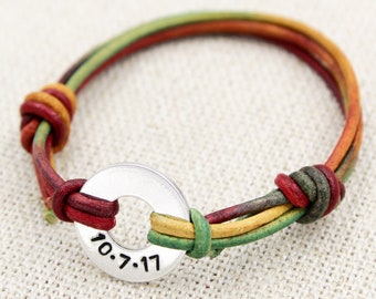 Gepersonaliseerde wasmachine armband, aangepaste paren armbanden, vriendin cadeau, verjaardag armband, aangepaste datum sieraden, vriendje geschenken, voor haar