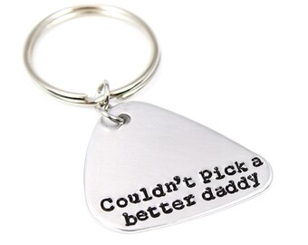 Couldn’t Pick A Better Dad Guitar Pick, Gift For Dad, Father Gifts, Custom Guitar Pick Keychain, Daddy Gift, Dad Keychain, Fathers Day, Men