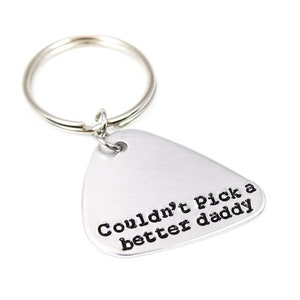 Couldn’t Pick A Better Dad Guitar Pick, Gift For Dad, Father Gifts, Custom Guitar Pick Keychain, Daddy Gift, Dad Keychain, Fathers Day, Men