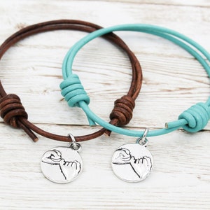 Matching Pinky Promise Bracelets, Set Of 2 Friendship Bracelets, Pinky Swear Bracelet, Long Distance Gift, No Matter What, Best Friend Gifts