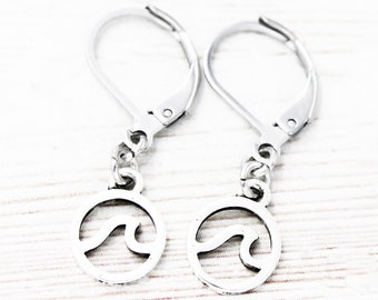 Ocean Wave Dangle Earrings, Beach Wave Earrings, Beach Jewelry, Beach Lover Gifts, Nautical Earrings, Ocean Jewelry, Gifts For Her