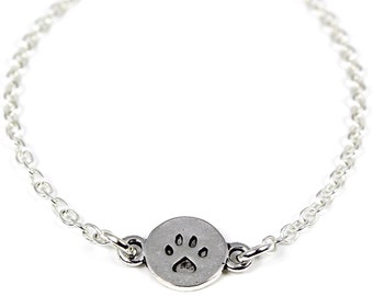 Paw Print Bracelet, Dog Bracelet, Dog Mom Gift, Cat Mom Gift, Dog Lover Gift, Pet Jewelry, Paw Bracelet, Loss Of Pet Gift, Dog Gift, Fur Mom