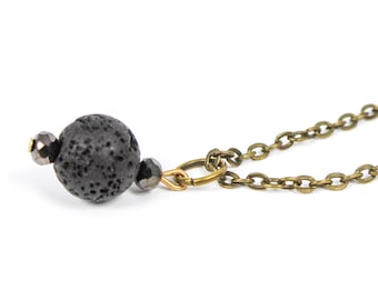 Oil Diffuser Necklace, Lava Stone Necklace, Lava Diffuser, Essential Oil Jewelry, Oil Necklace, Lava Rock Necklace, Diffuser Jewelry, Yoga