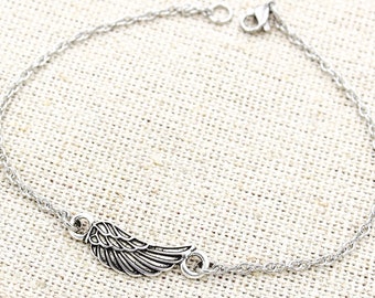 Angel Wing Anklet, Angel Ankle Bracelet, Angel Wing Jewelry, Guardian Angel Anklet, Summer Anklets, Beach Anklet, In Memory Of Loved One