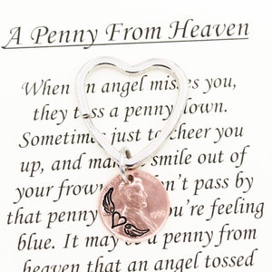 Portachiavi Penny From Heaven, Portachiavi Angelo Custode, Portachiavi Penny From Heaven, Memorial Keepsake, In Loving Memory Of, Loss Of Loved One