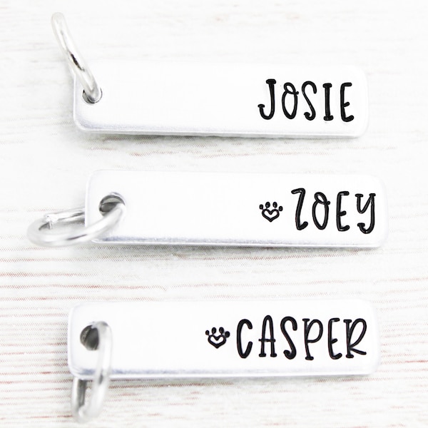 Personalized Name Bar Charm, Custom Name Charms, Name Pendant, Dog Mom Gift, Name Keychain, Childrens Names, Cat Mom, Dog Momma, Mother Gift