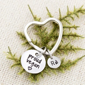 Personalisierter veganer Schlüsselanhänger, Veganer Schlüsselanhänger, Geschenk für Veganer, Veganer Geldbörsenanhänger, Tierrechte, Tierliebhaber, Veganer Schmuck