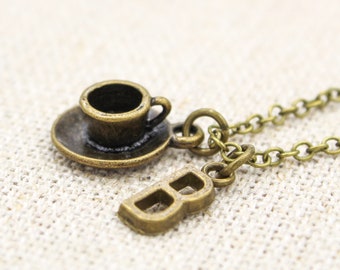 Coffee Cup Necklace, Coffee Lover Gift, Coffee Gifts, Tea Cup Necklace, Coffee Drinker Gift, Foodie Jewelry, Caffeine Necklace, Coffee Mug