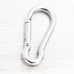 Heavy Duty ID Tag Clip For Large Dogs, Stainless Steel Carabiner Pet Tag Holder, Dog Tag Clip Add On, Pet Name Tag Clips, Keychain Holder
