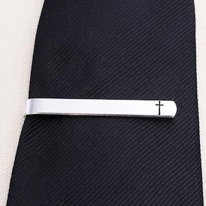 Cross Tie Clip, Wedding Tie Clips, Father Of The Bride Gift, Groomsmen Favors, Confirmation Gift, Baptism Gift For Him, Fathers Day Gifts