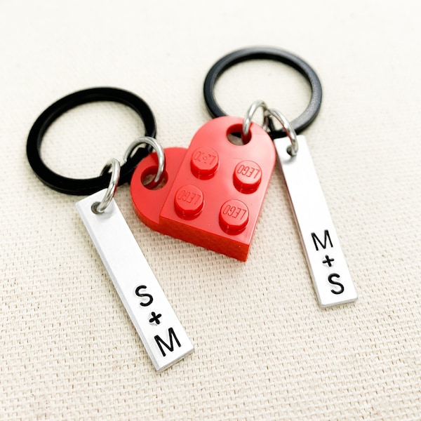 Lego® Heart Keychain Etsy