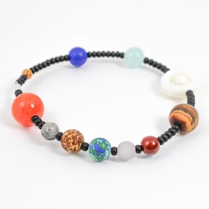 Sonnensystem Armband, Planeten Armband, Planeten Schmuck, Weltraum Armband, Galaxy Armband, Astrologie Schmuck, dehnbare Armband
