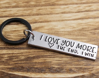 Llavero Para Parejas, Con Texto En Inglés "I Love You More The End