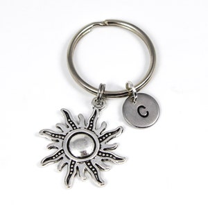 Sun Keychain, Initial Keyring, Sun Keyring, You Are My Sunshine ...