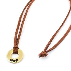 Eerste ketting paren, gepersonaliseerde ring ketting, verjaardag voor hem, vriendin vriendje geschenken, cadeau voor koppels, mannen geschenken, klein
