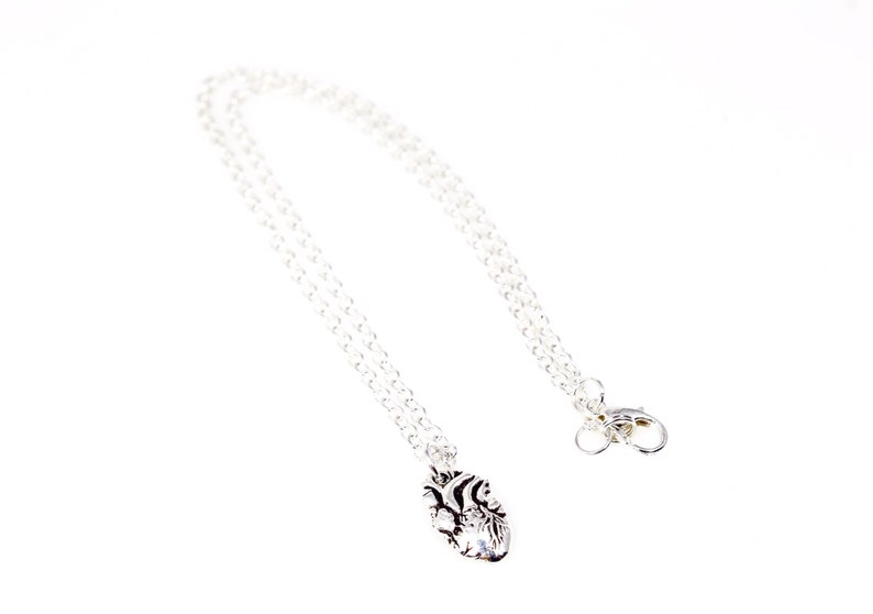 Human Heart Jewelry Cardiac Surgeon Gifts Anatomic Necklace Medical Heart Surgery Gift Anatomical Heart Necklace Realistic Heart Charm