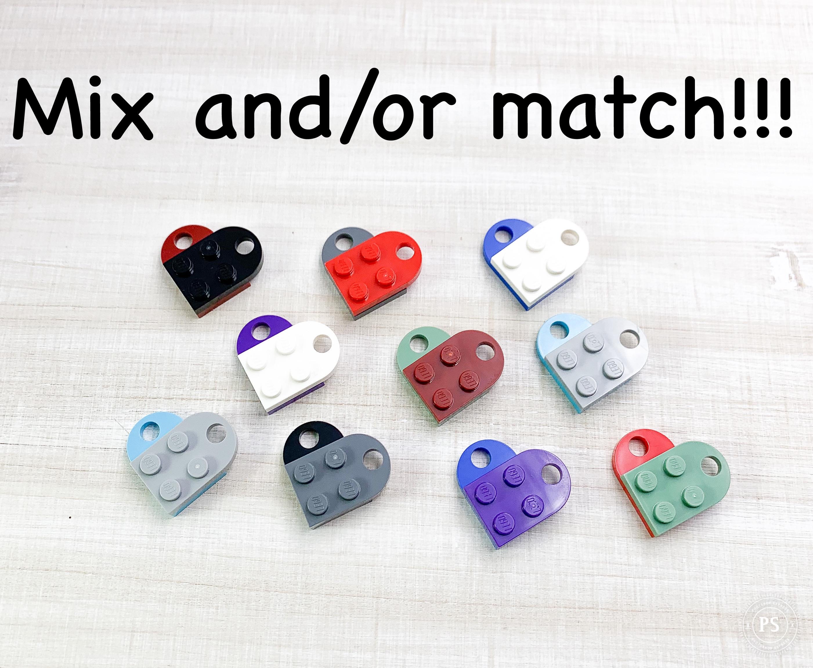 Connecting Heart Keychain Set – Authentic LEGO® Brick Couples Keychains ...