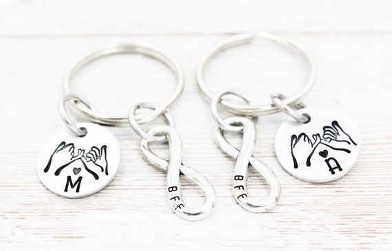 JJTZX Pinky Promise portachiavi a lunga distanza regalo