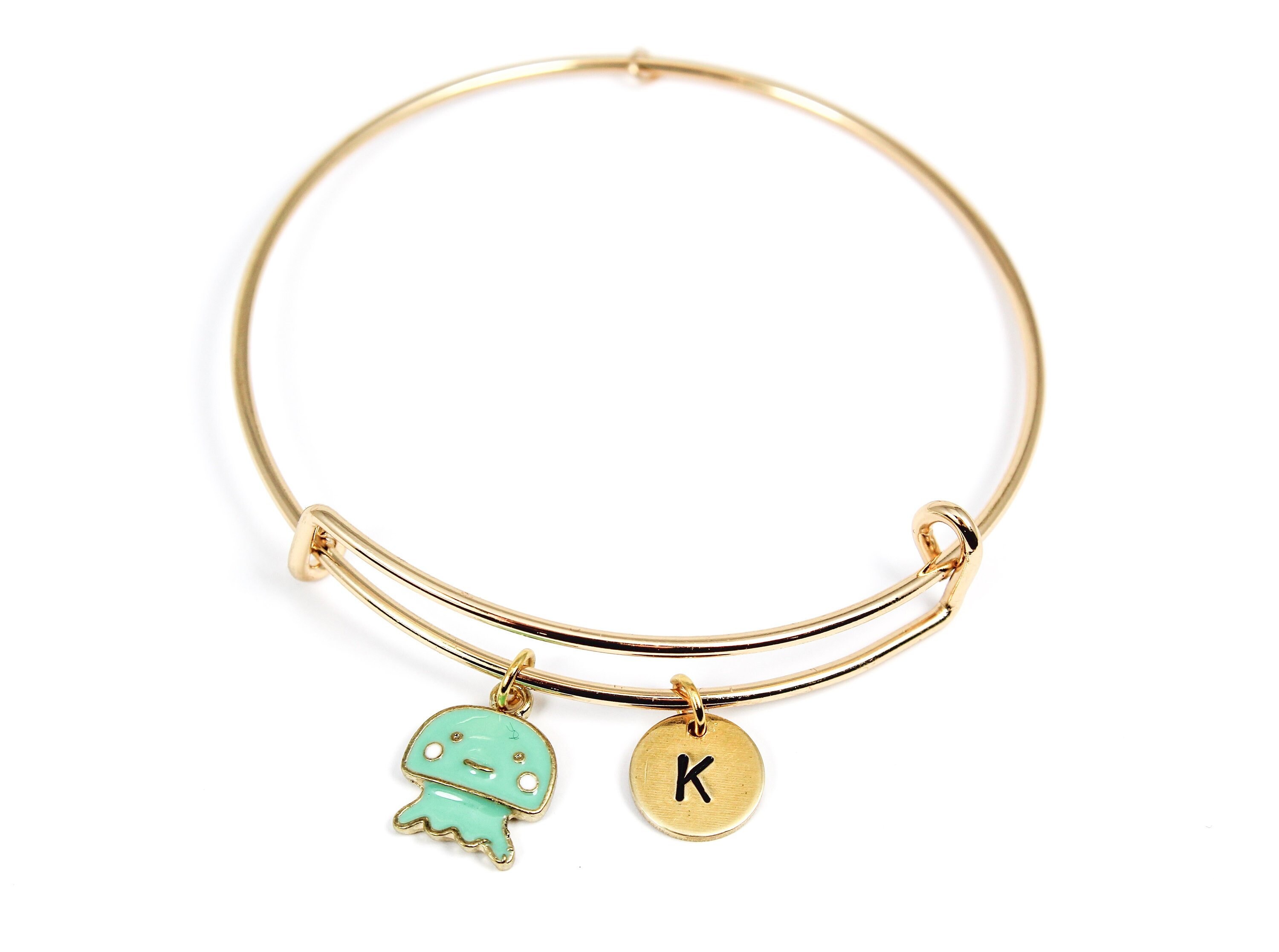 Jellyfish Bangle Bracelet Jellyfish Bracelet Friendship Etsy