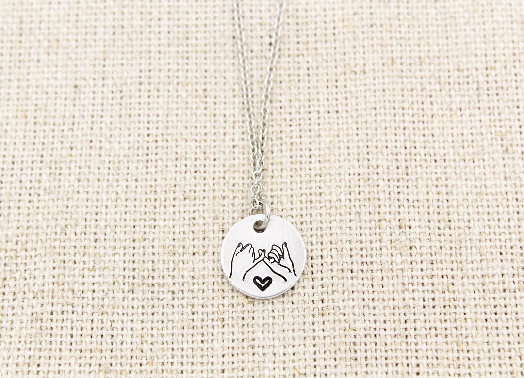Disc Necklace Pinky Promise Locket Promise Necklace For Her Quotes