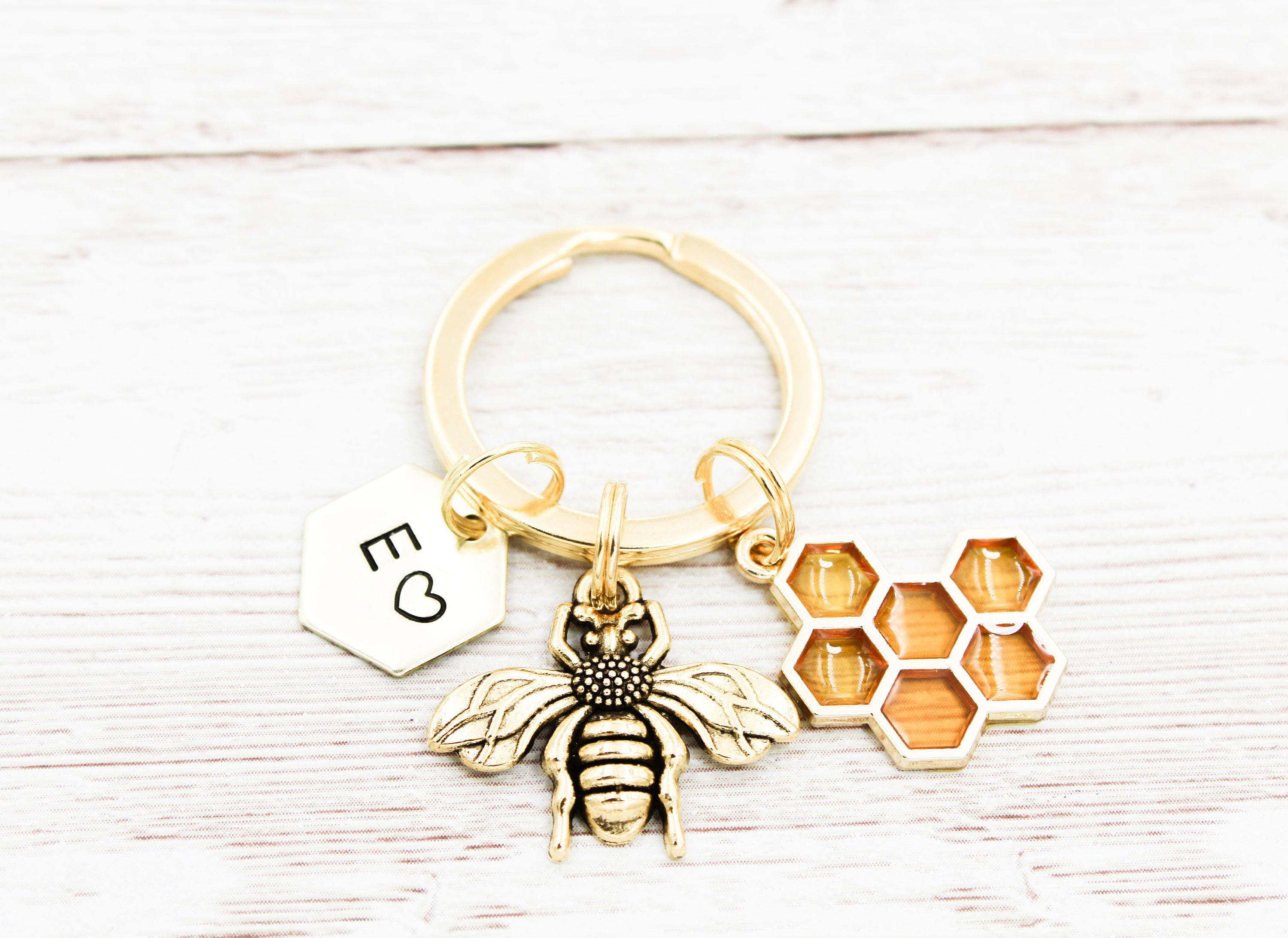 Meefisher Cute Honey Bee Enamel Keychain - Teacher Appreciation Gift, Bumblebee Bag Charm - View #4