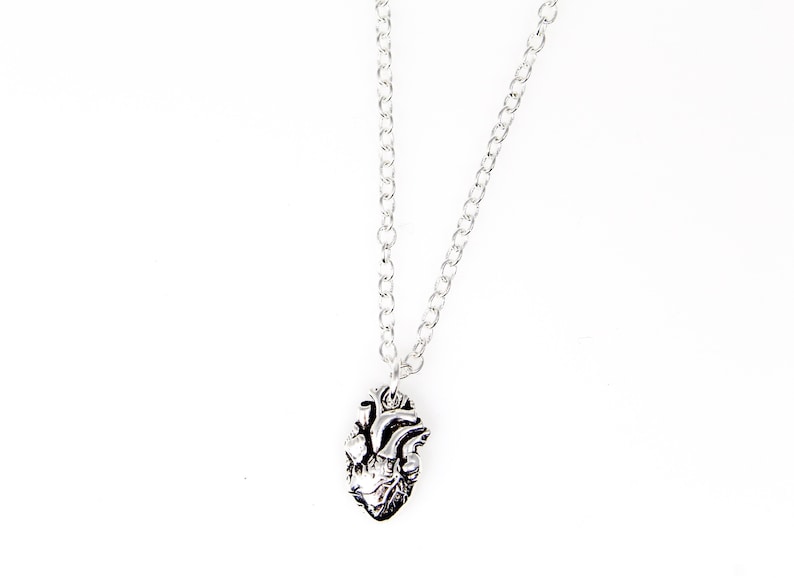 Human Heart Jewelry Cardiac Surgeon Gifts Anatomic Necklace Medical Heart Surgery Gift Anatomical Heart Necklace Realistic Heart Charm