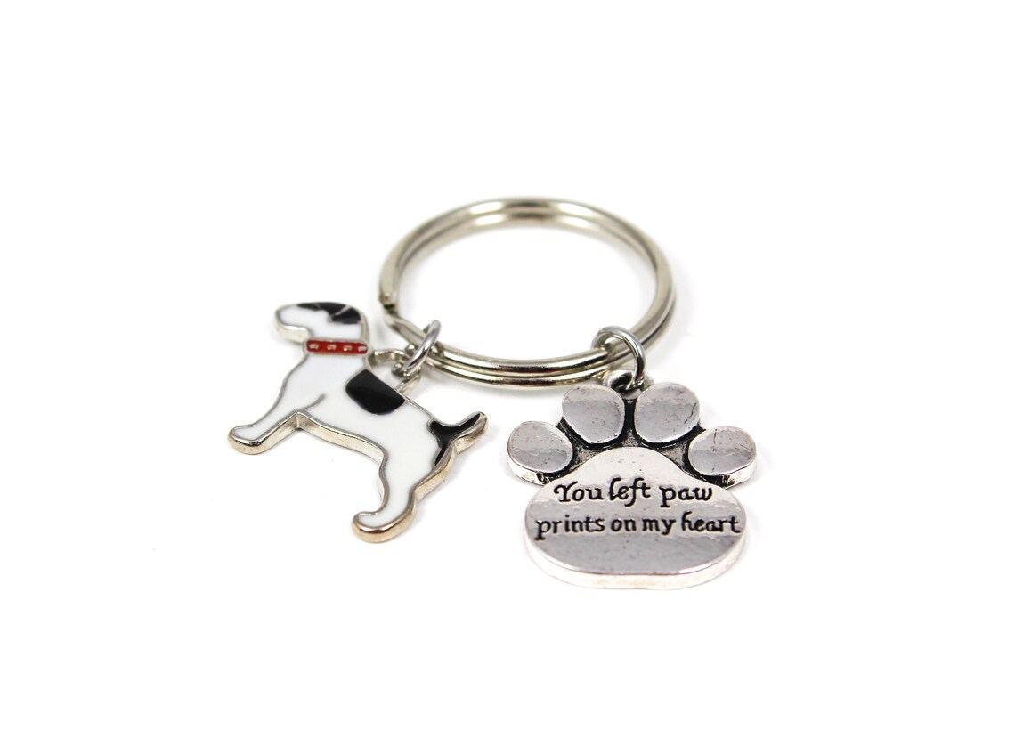 Jack Russell Memorial Keychain Loss Of Dog Gift Pet Sympathy Etsy
