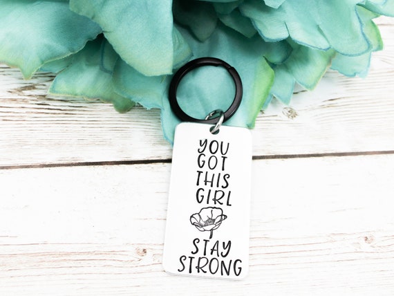 Never give up Keychain, Inspirational Keychain, Custom Keychain, Custom Key  Ring, Motivational Keychain, Keychain for Women, Inspirational Gift