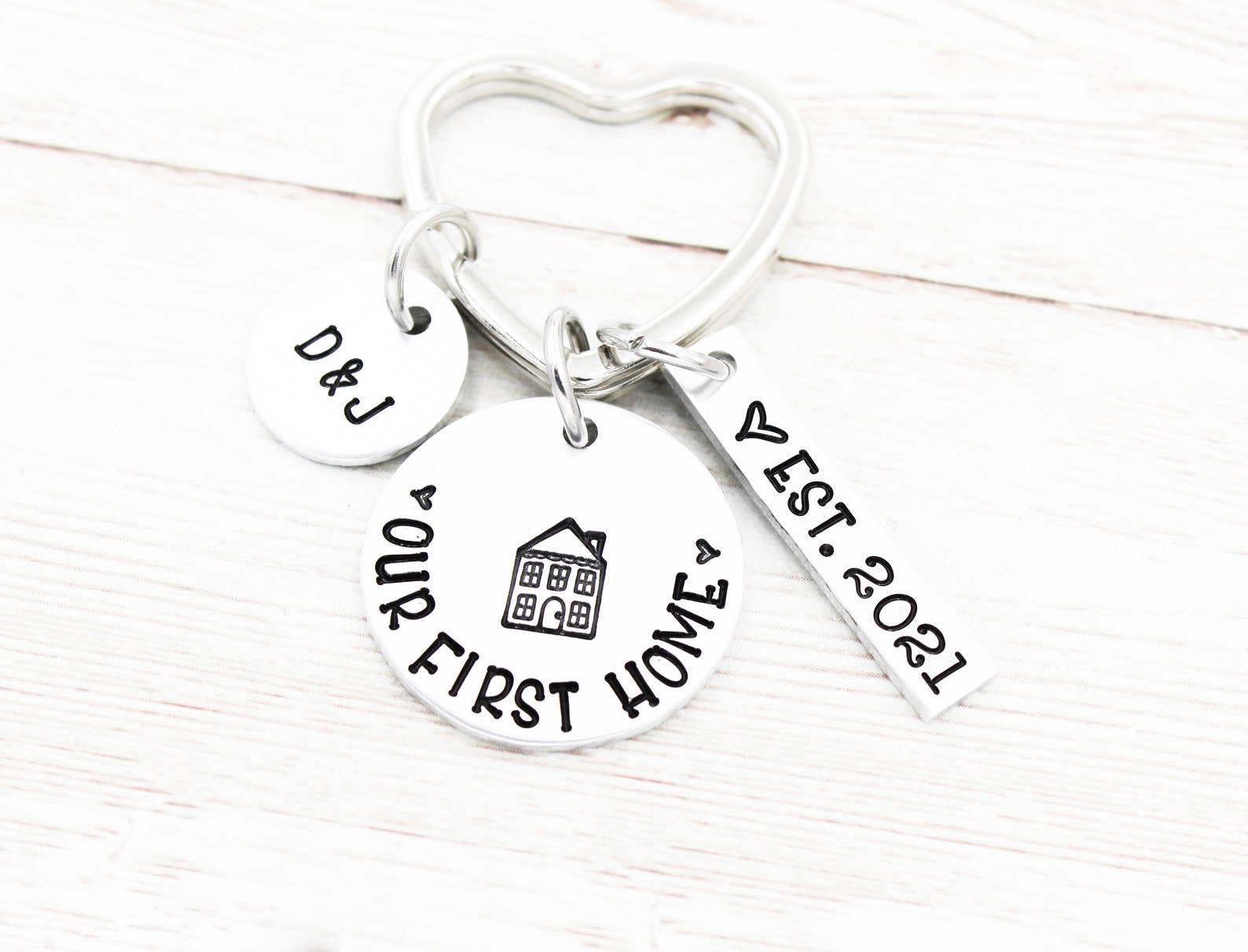 Our First Home Keychain New Homeowners Gift 1st Time Etsy