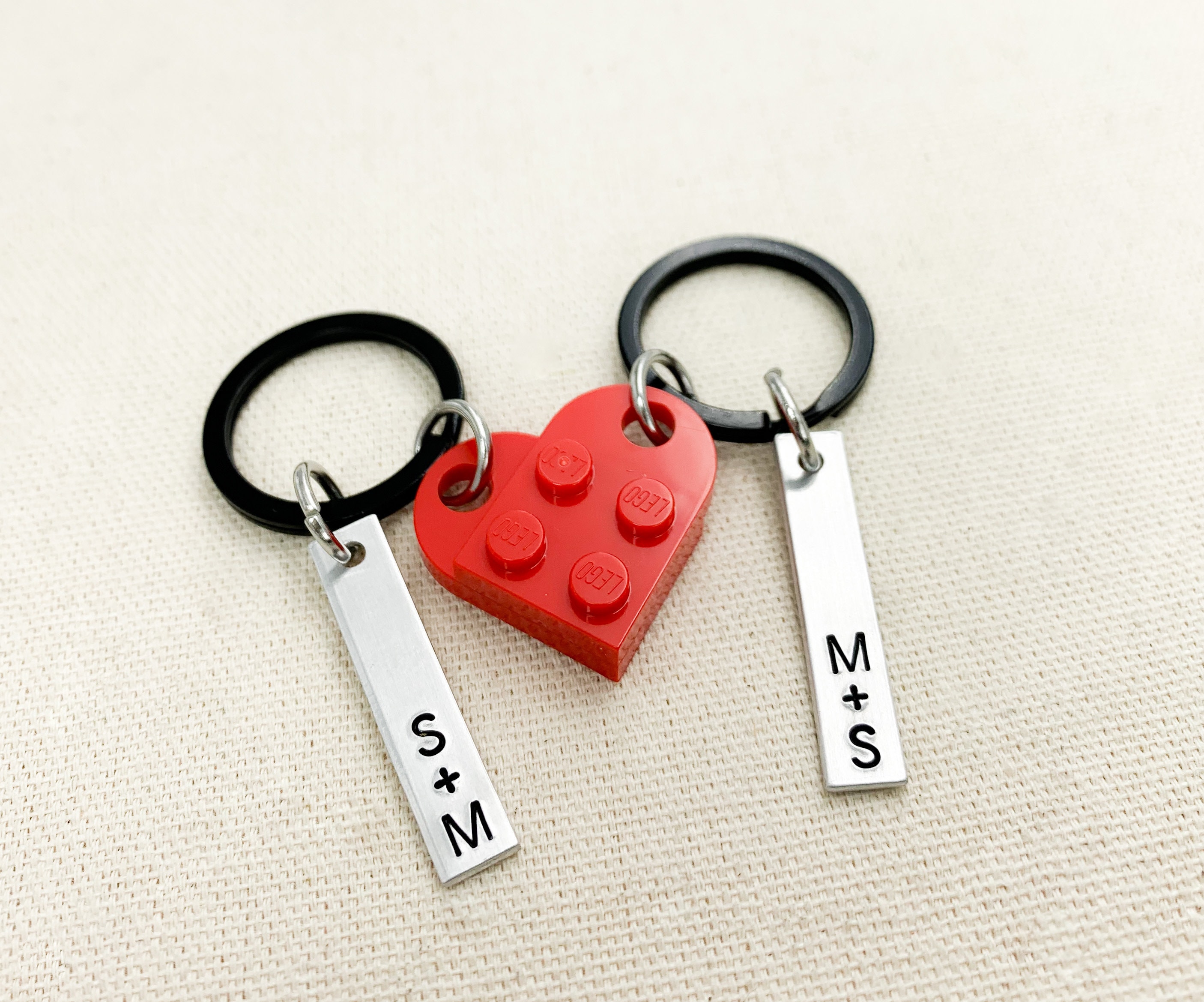 Connecting Heart Keychain Set– Authentic LEGO® Brick Couples