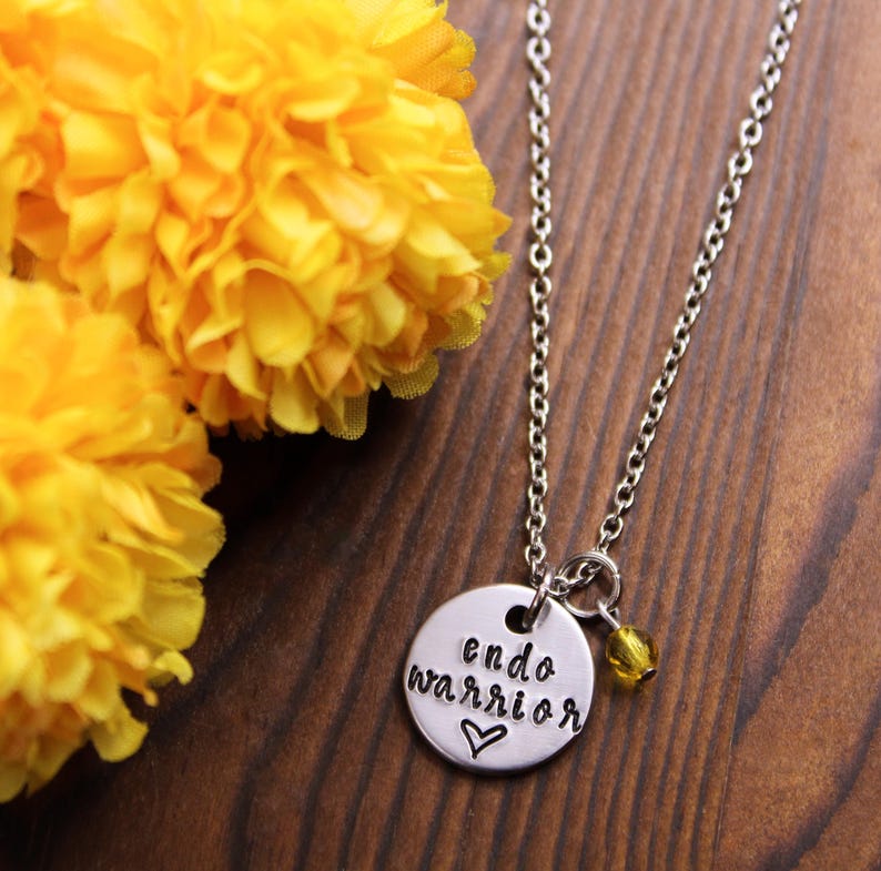 Endo Warrior Necklace, Endometriosis Necklace, Endometriosis Awareness Jewelry, Endo Gift, Infertility Jewelry, Endo Sisters Gift, For Her image 1