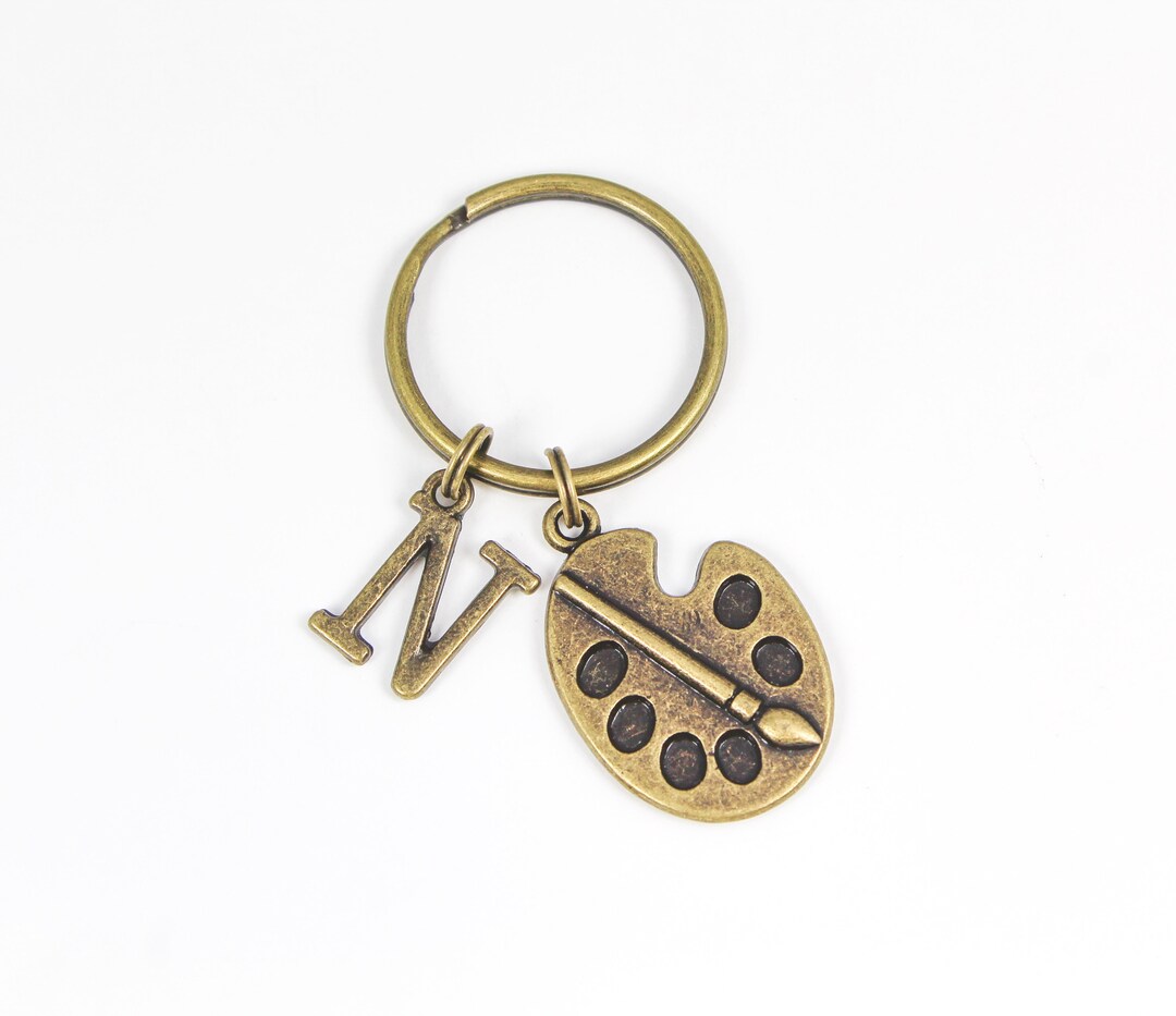 Art Palette Keychain Artist Keychain Art Teacher Gift Gift Etsy