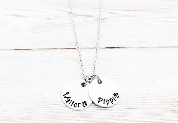 Custom Name Charms Necklace, Pet Name Necklace, Mom Gift, Cat Names Jewelry, Fur Momma, Mother Jewelry, Custom Dog Jewelry, Dog Mom Present