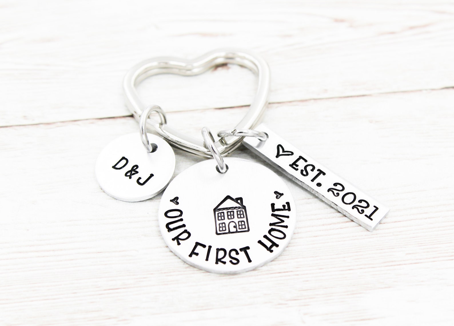 Our First Home Keychain New Homeowners Gift 1st Time Etsy