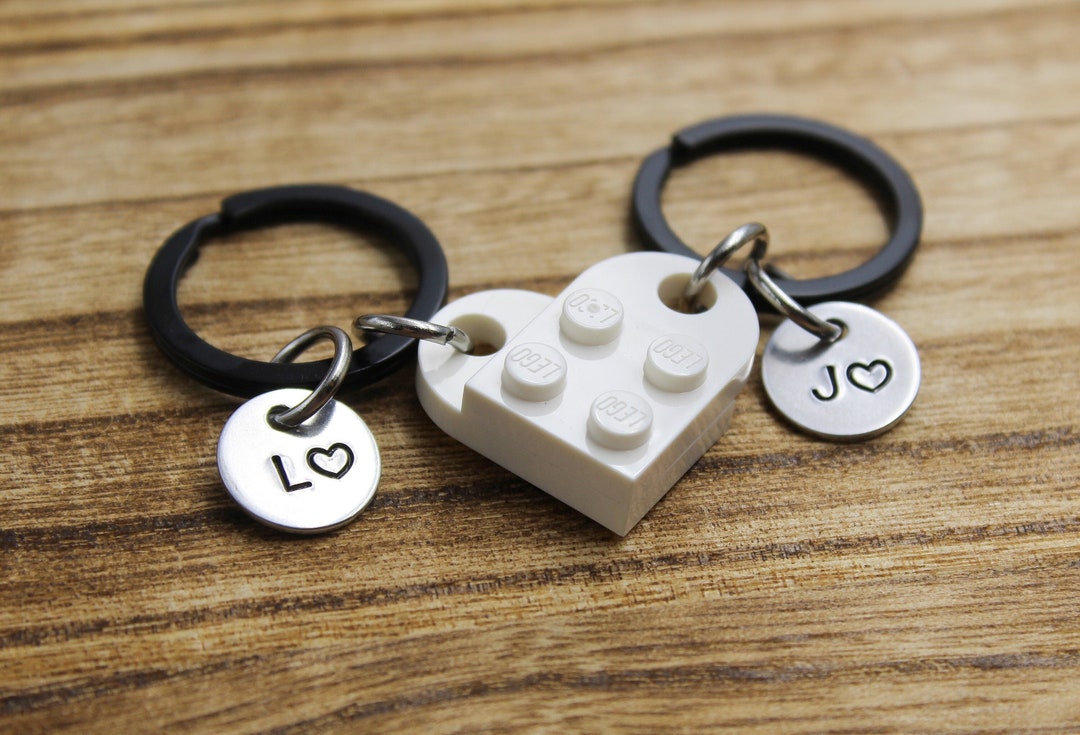 Heart Keychain Lego Black Heart Necklace Connecting LEGO® Heart - Main Image