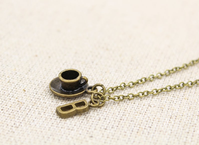 Foodie Jewelry Coffee Mug Caffeine Necklace Coffee Cup Necklace Coffee Lover Gift Coffee Gifts Coffee Drinker Gift Tea Cup Necklace