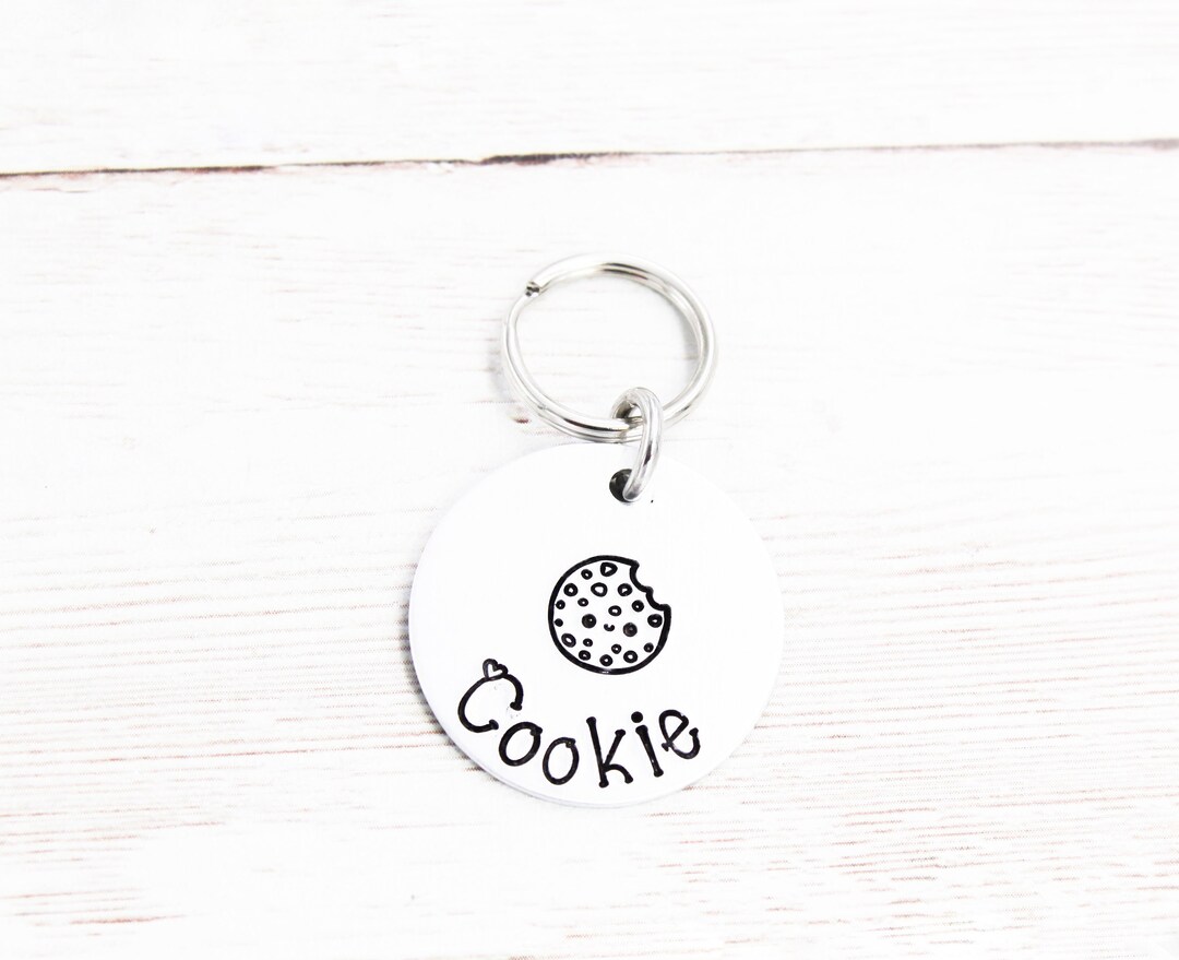 Cookie Pet Tag Cookie Dog Name Tag Cat ID Tags Biscuit Dog Etsy