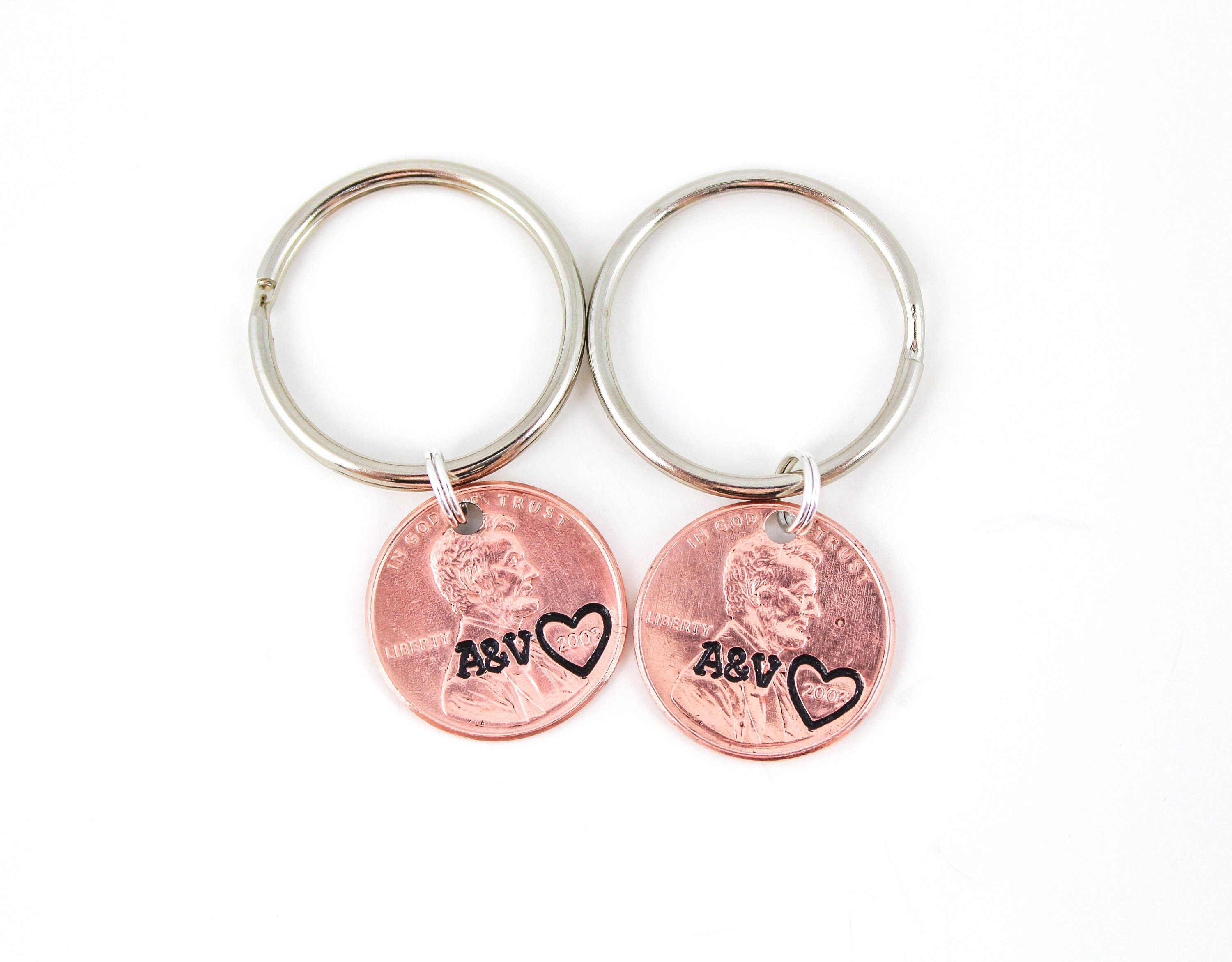 Couples Matching Keychains Couples Gift His and Hers Etsy