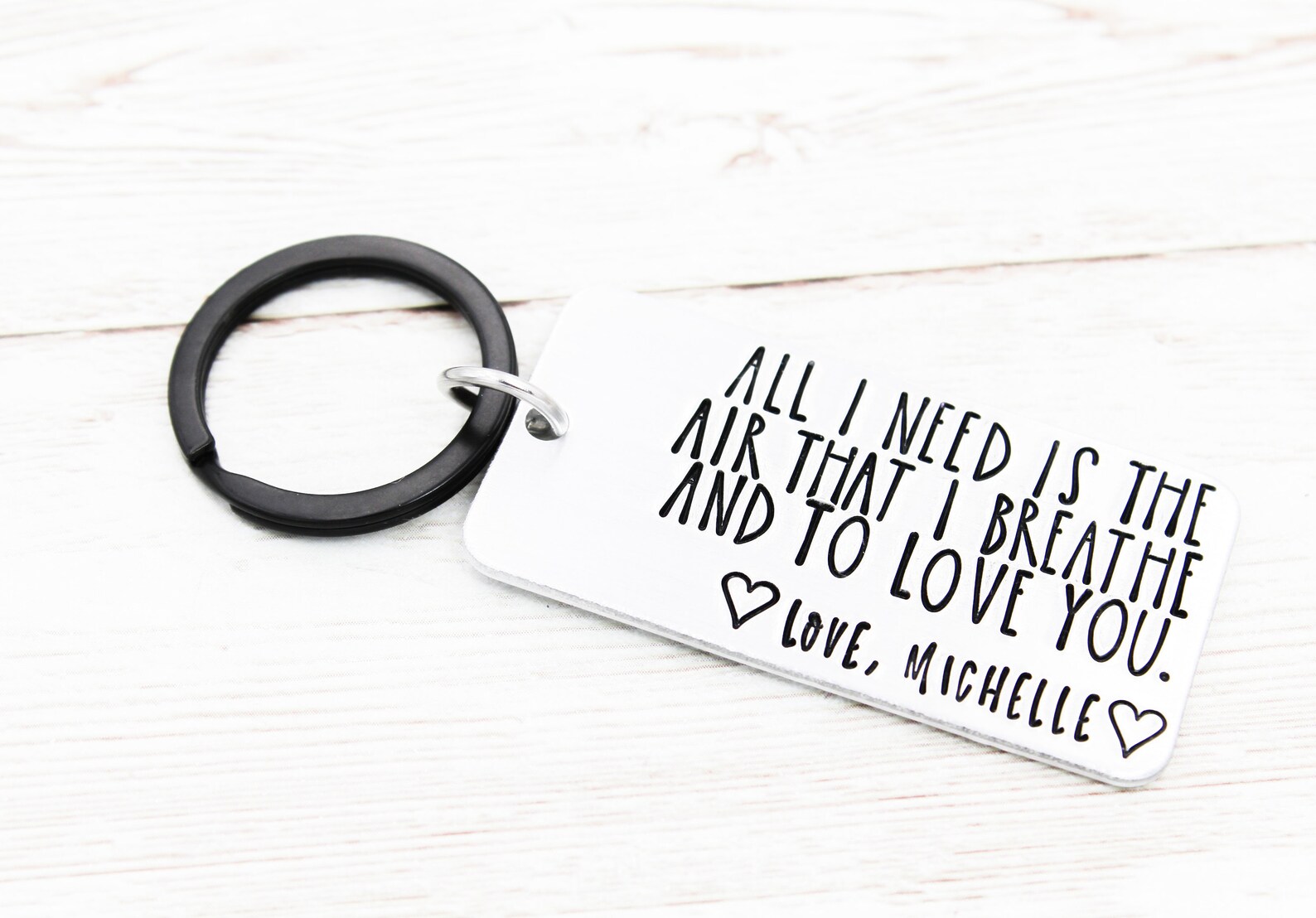 All i need is the air that i breathe and to love you keychain etsy