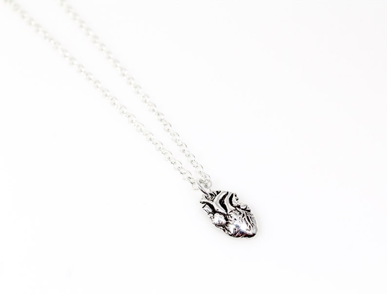 Human Heart Jewelry Cardiac Surgeon Gifts Anatomic Necklace Medical Heart Surgery Gift Anatomical Heart Necklace Realistic Heart Charm
