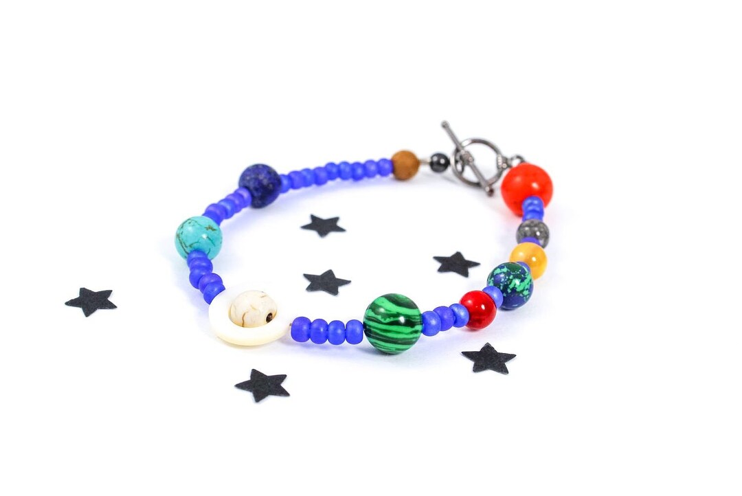 Solar System Bracelet, Space Bracelet, Bracelet, Jewelry, Science Jewelry, Jupiter