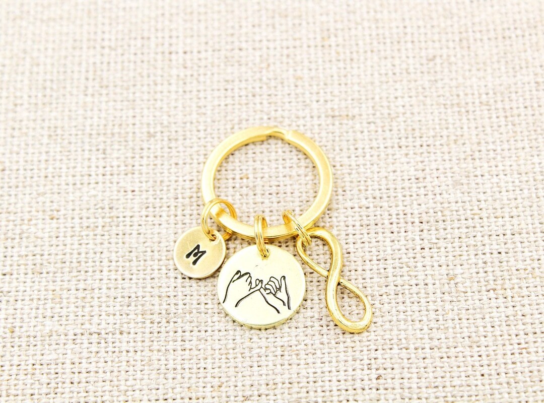 Regalo di promessa portachiavi, portachiavi promessa di bronzo