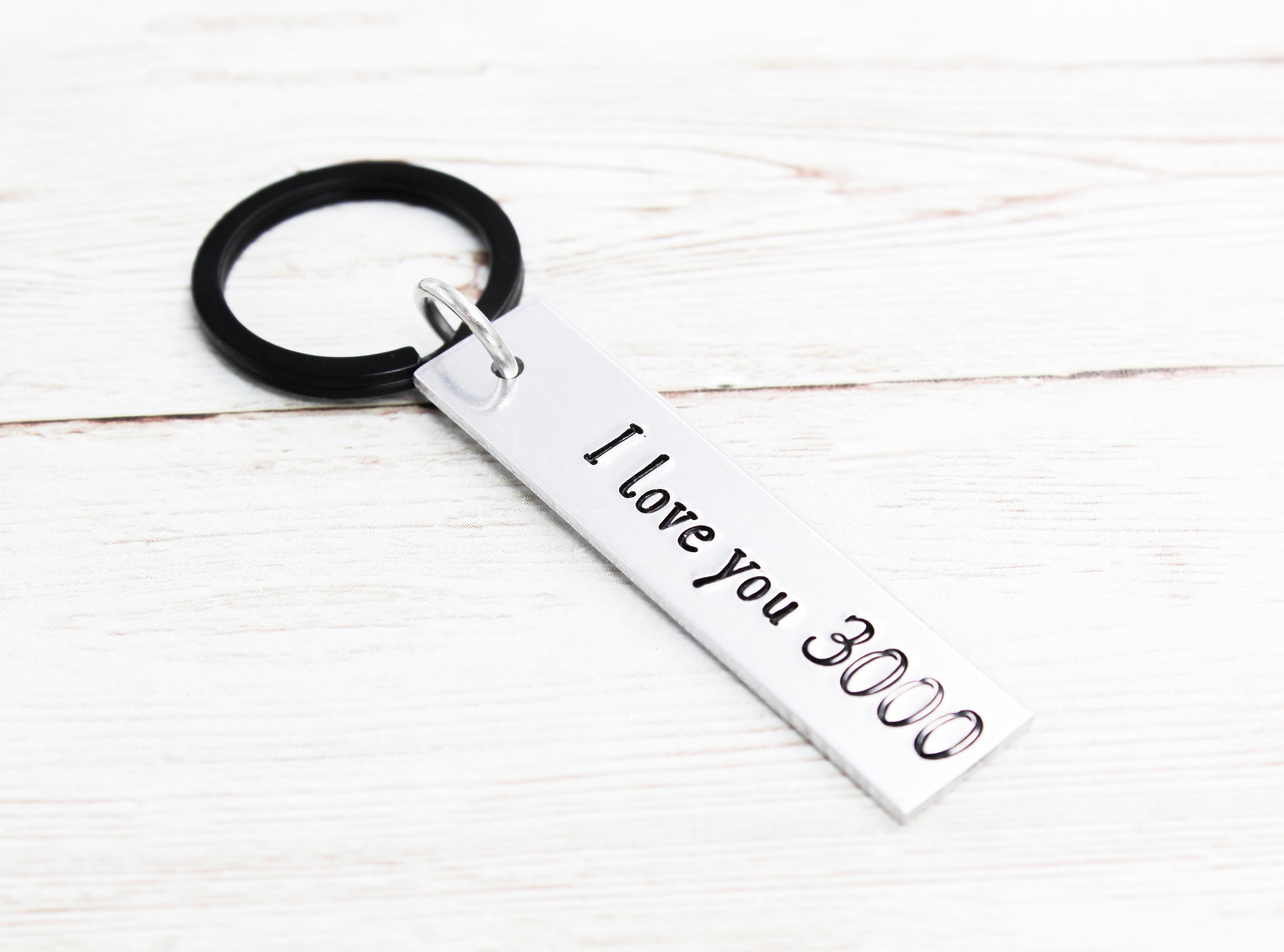 Cute I Love You 3000 Key Chain Couple Stainless Steel Keyring Keyfob Lover Gift - Foto 10