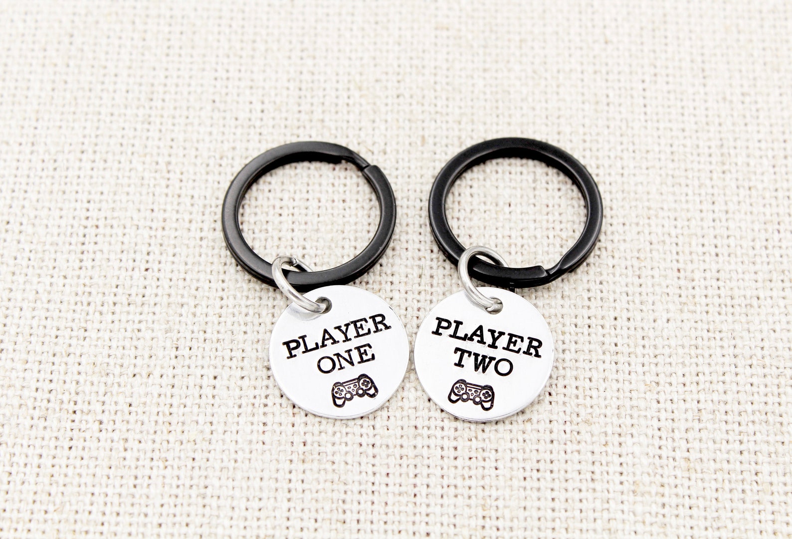Couples Game Player Keychain Set Gamer Couple Keychains Gift Etsy