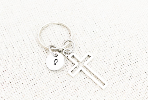 Personalized shop cross keychain