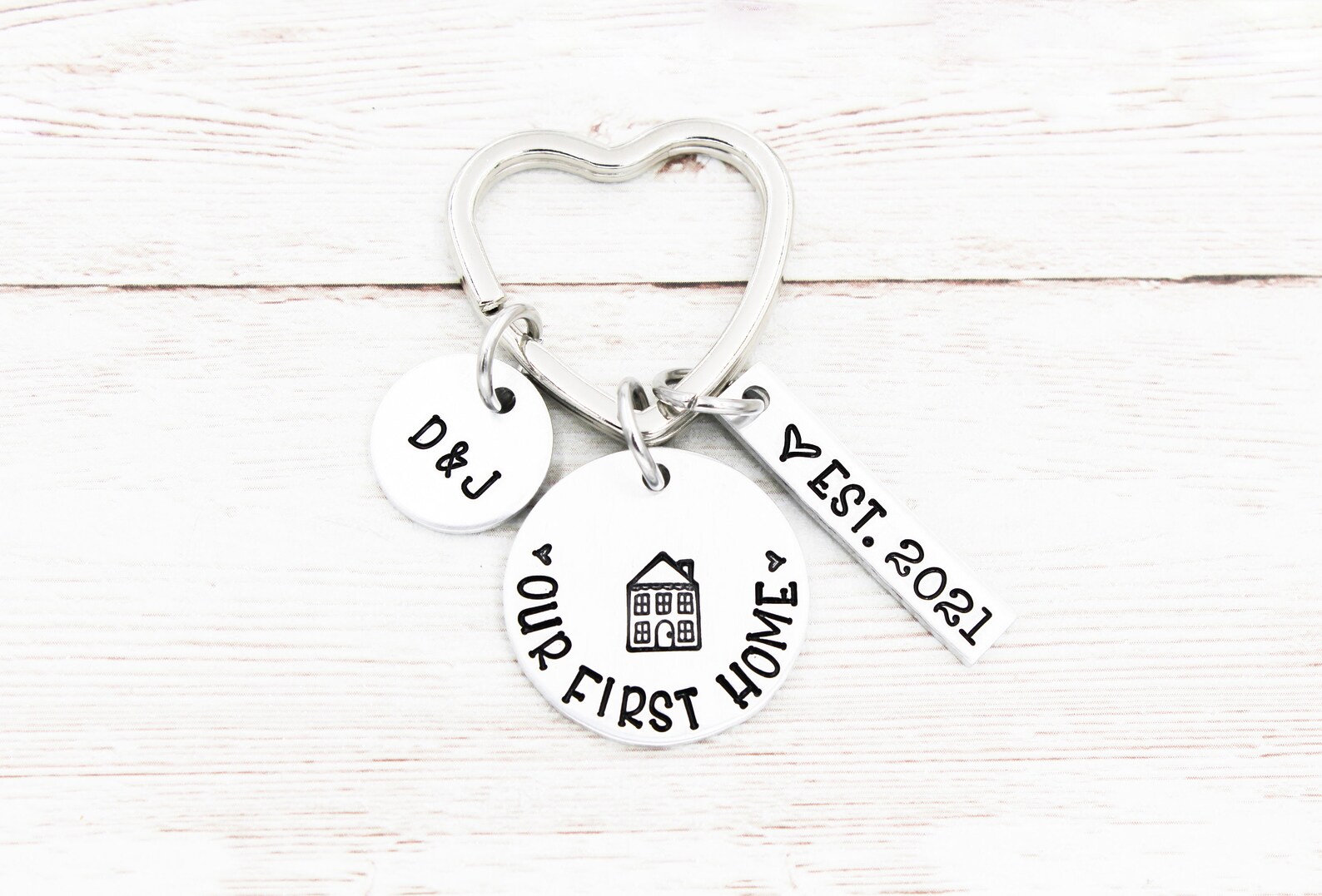 Our First Home Keychain New Homeowners Gift 1st Time Etsy