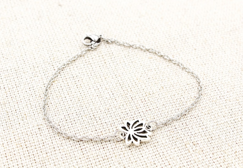 Lotus Flower Anklet Lotus Ankle Bracelet Yoga Anklet Lotus Etsy