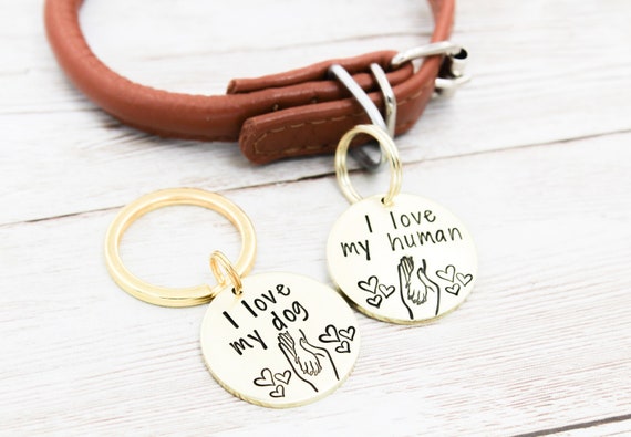 I love my clearance human dog tag