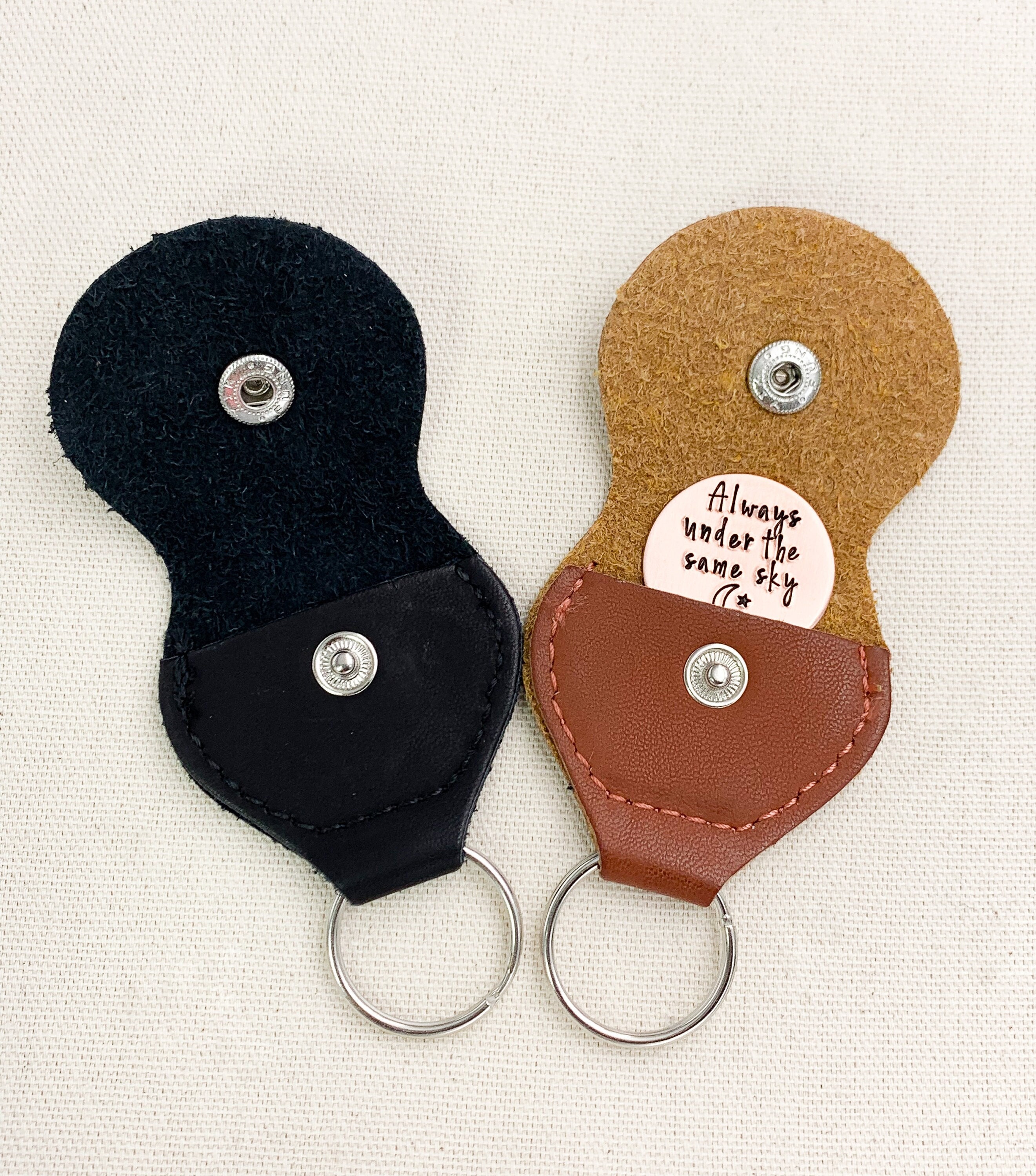 Always Under The Same Sky Coin, Long Distance Pocket Coin, Gift For Boyfriend, Military Husband Gift, Distance Couples Gifts, Pocket Hug