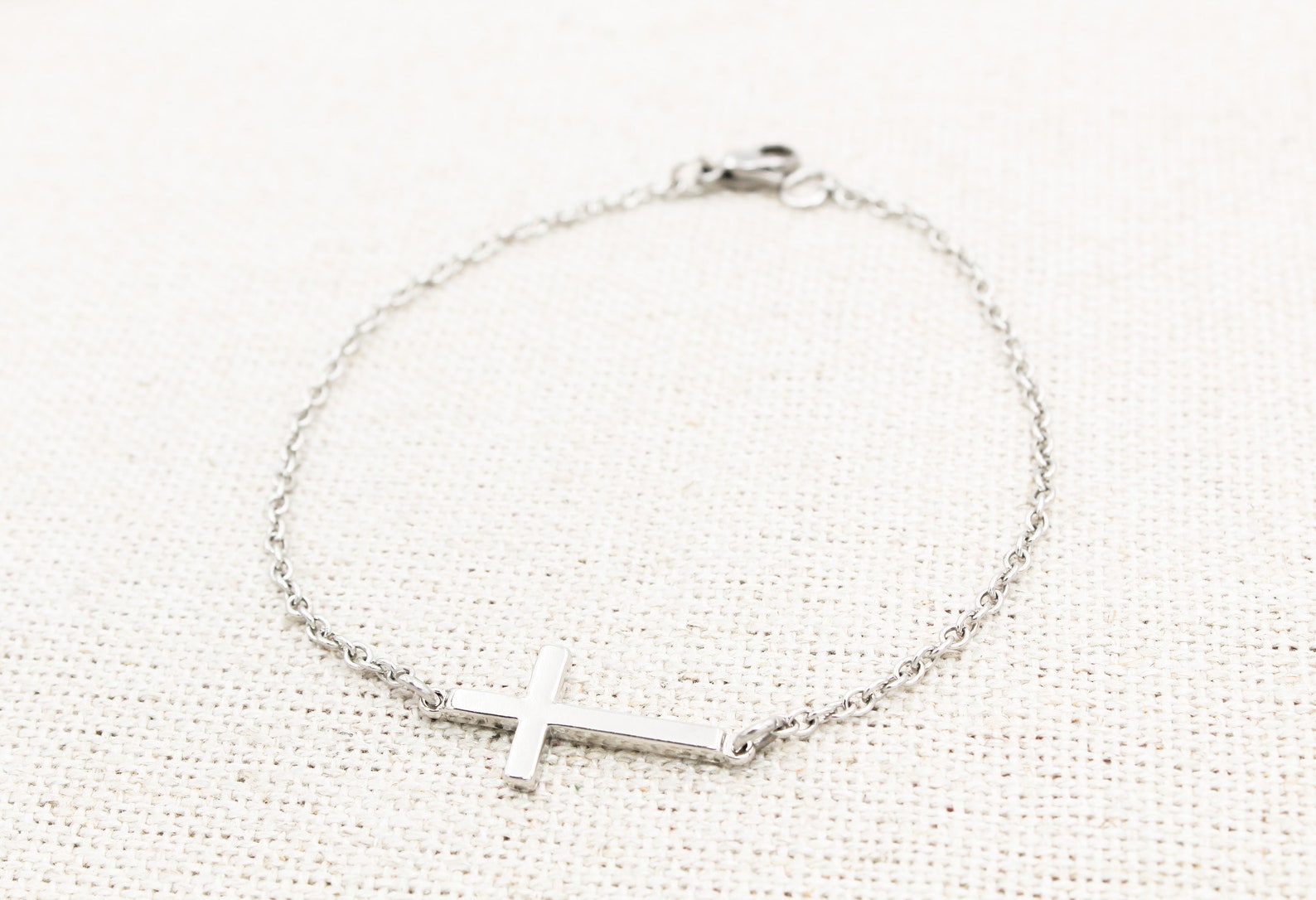 Silver Cross Anklet Cross Ankle Bracelet Christian Jewelry Etsy